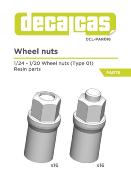 1/24 -1/20 WHEEL NUTS -  DECALCAS  - DCL-PAR018