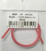  SEATBELT CLOTH 2MM X 1M  RED -  MSMA059