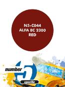 PEINTURE POUR AEROGRAPHE ALFA 8C RED -30 ML -   NUMBER FIVE- N5-C044